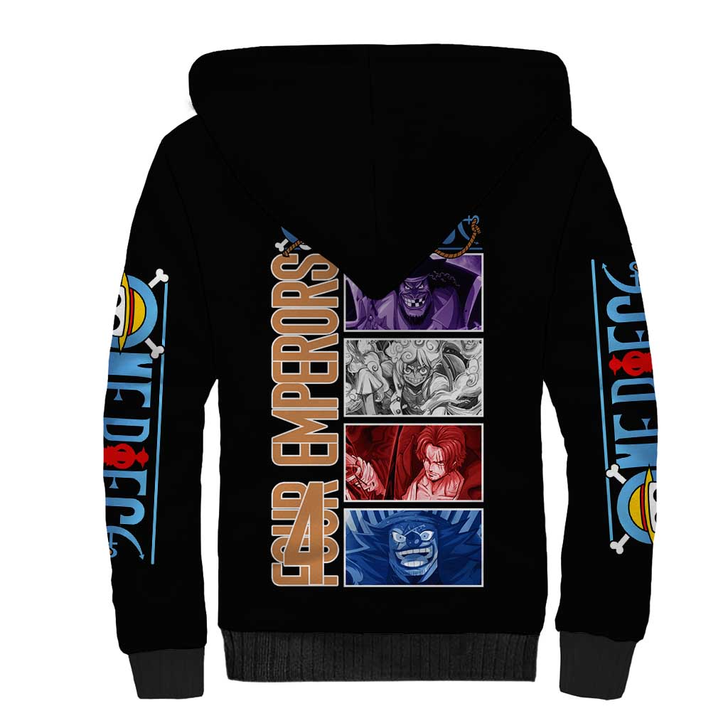 New Yonko One Piece Sherpa Hoodie Anime Style