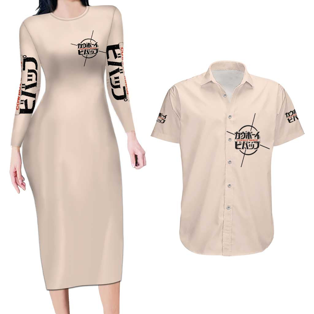Cowboy Bebop Couples Matching Long Sleeve Bodycon Dress and Hawaiian Shirt Anime Style