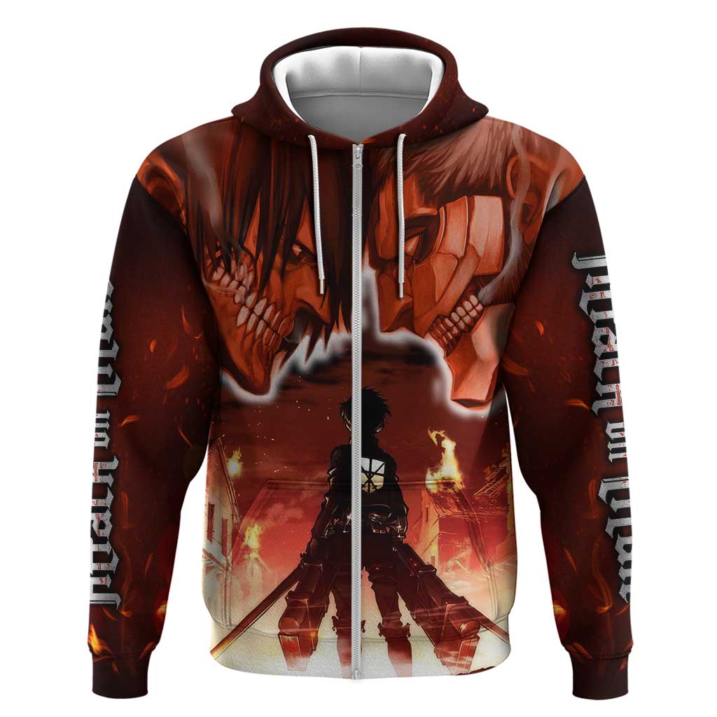 Burning Attack on Titan Hoodie Anime  Mix Trippy Style