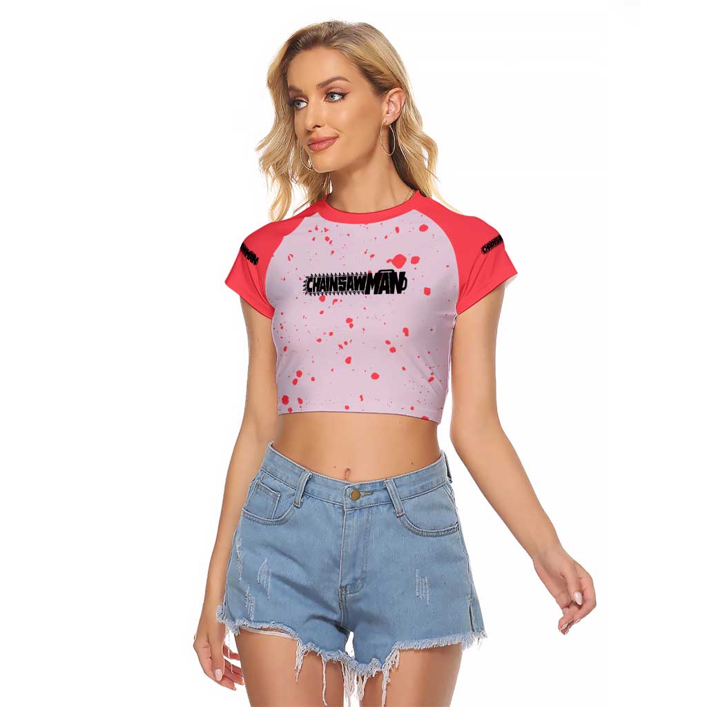 Public Safety Chainsaw Man Raglan Cropped T Shirt Anime Style