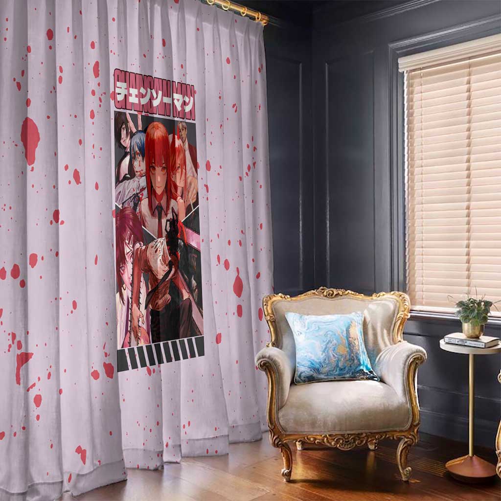 Public Safety Chainsaw Man Window Curtain Anime Style