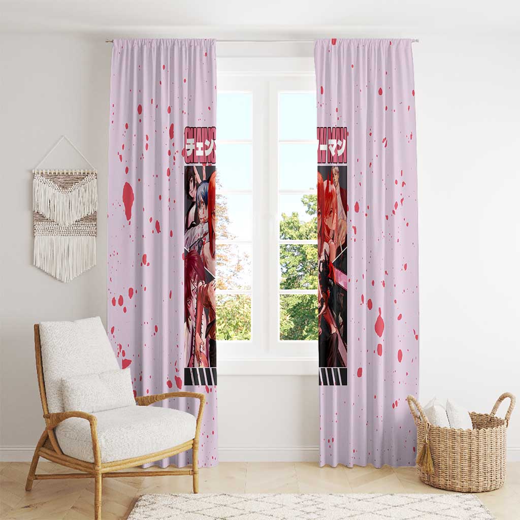Public Safety Chainsaw Man Window Curtain Anime Style