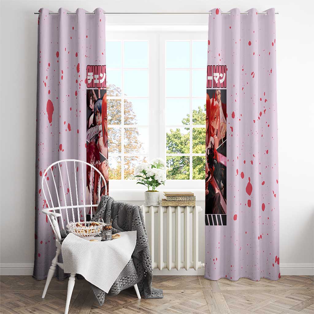 Public Safety Chainsaw Man Window Curtain Anime Style