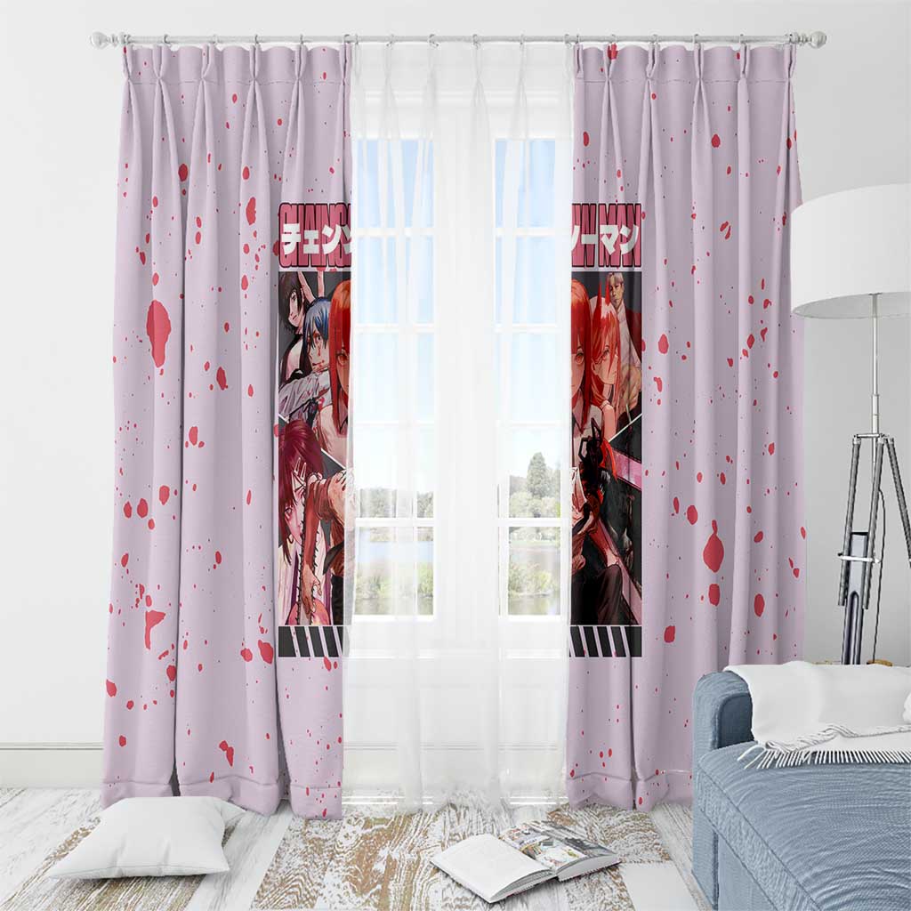 Public Safety Chainsaw Man Window Curtain Anime Style