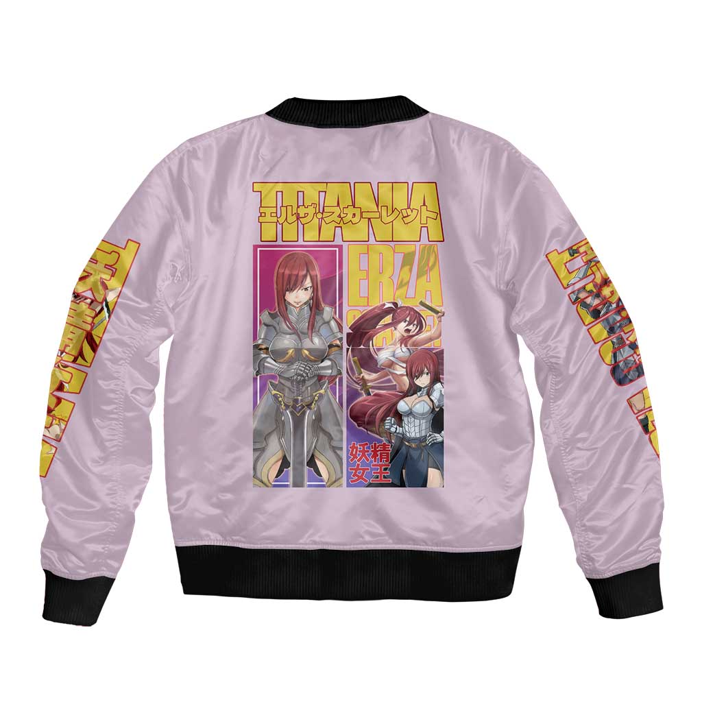 Erza Scarlet Fairy Tail Bomber Jacket Anime Style