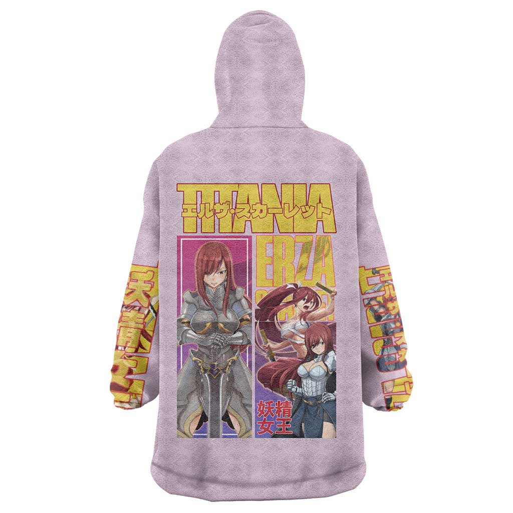 Erza Scarlet Fairy Tail Wearable Blanket Hoodie Anime Style