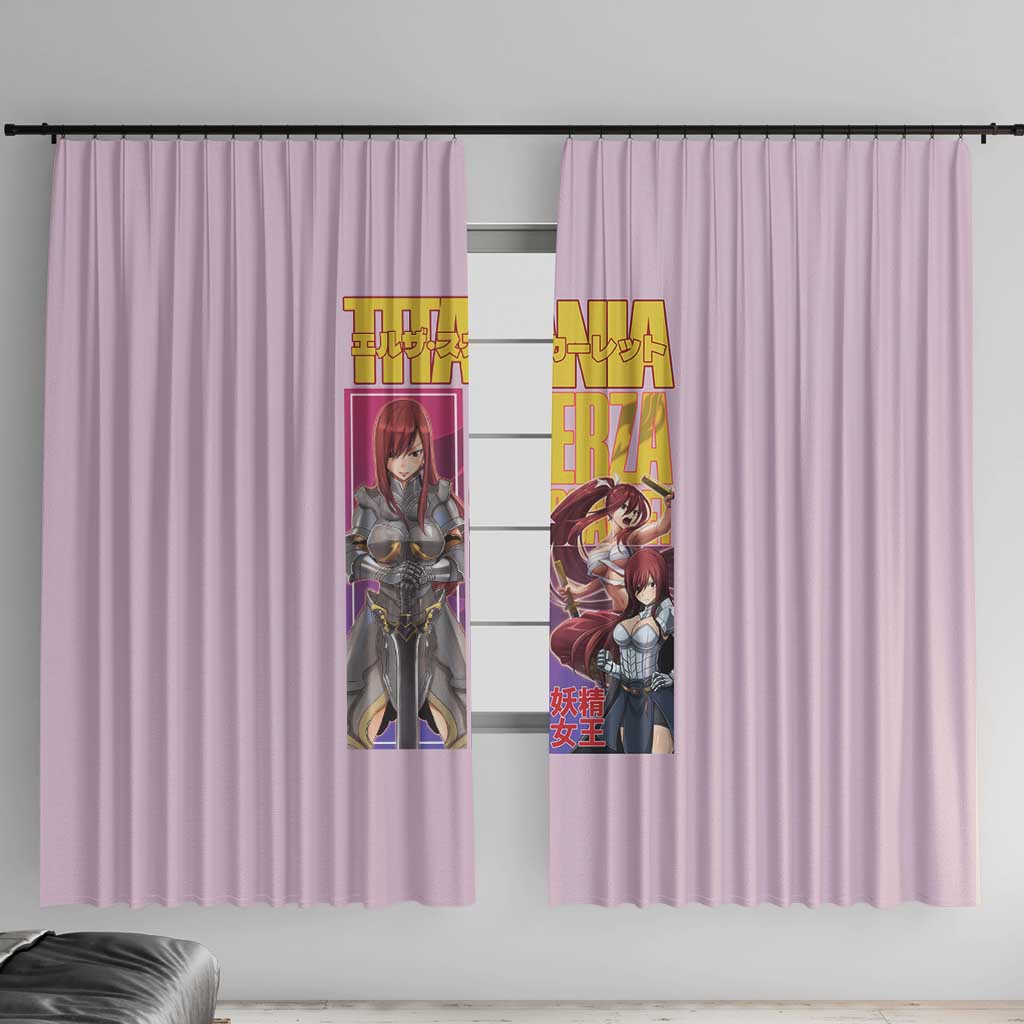 Erza Scarlet Fairy Tail Window Curtain Anime Style