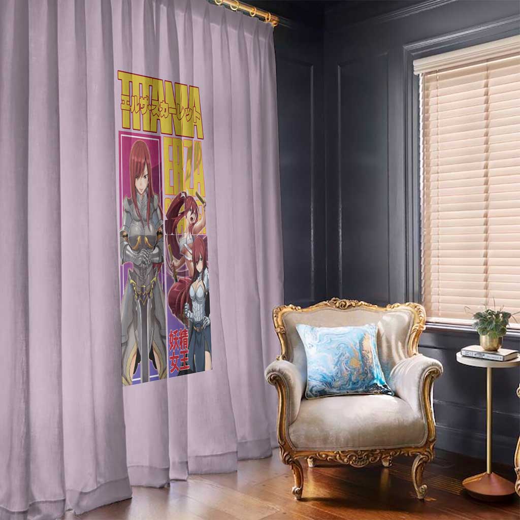 Erza Scarlet Fairy Tail Window Curtain Anime Style