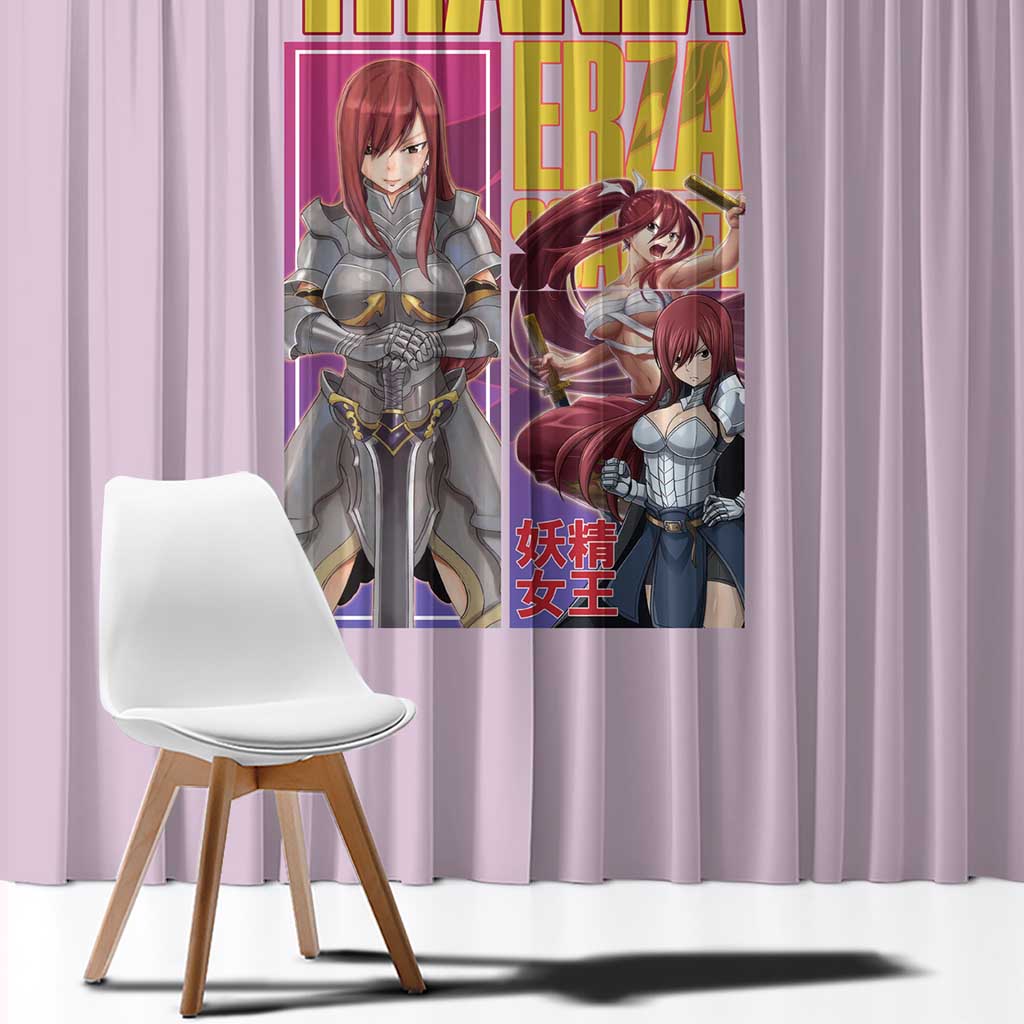 Erza Scarlet Fairy Tail Window Curtain Anime Style