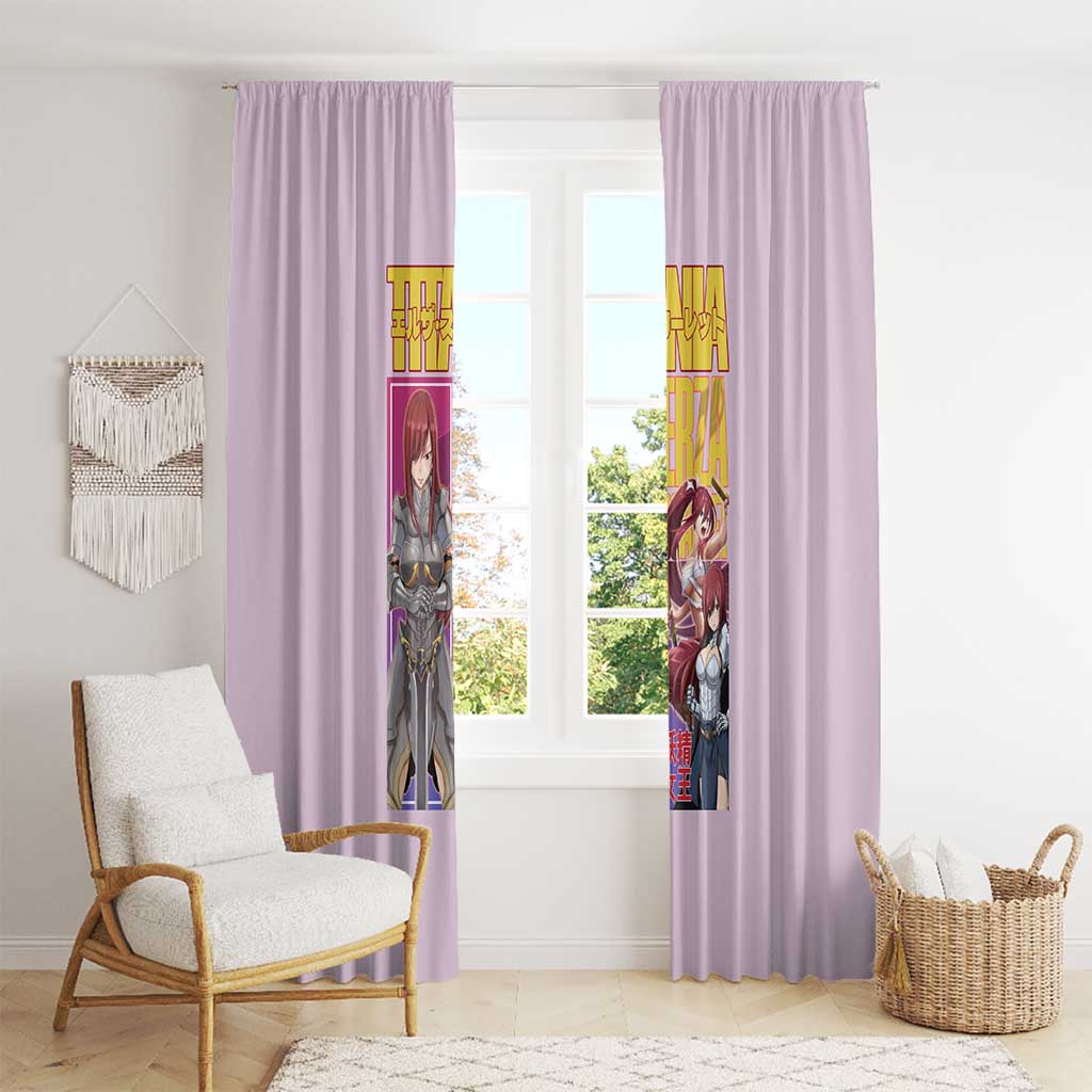 Erza Scarlet Fairy Tail Window Curtain Anime Style