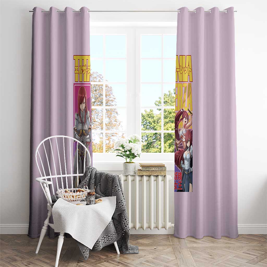Erza Scarlet Fairy Tail Window Curtain Anime Style