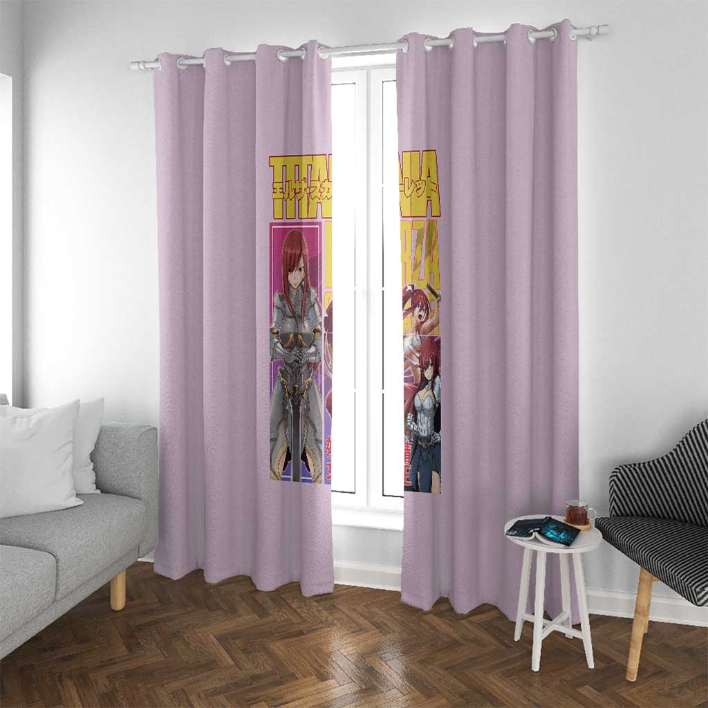 Erza Scarlet Fairy Tail Window Curtain Anime Style