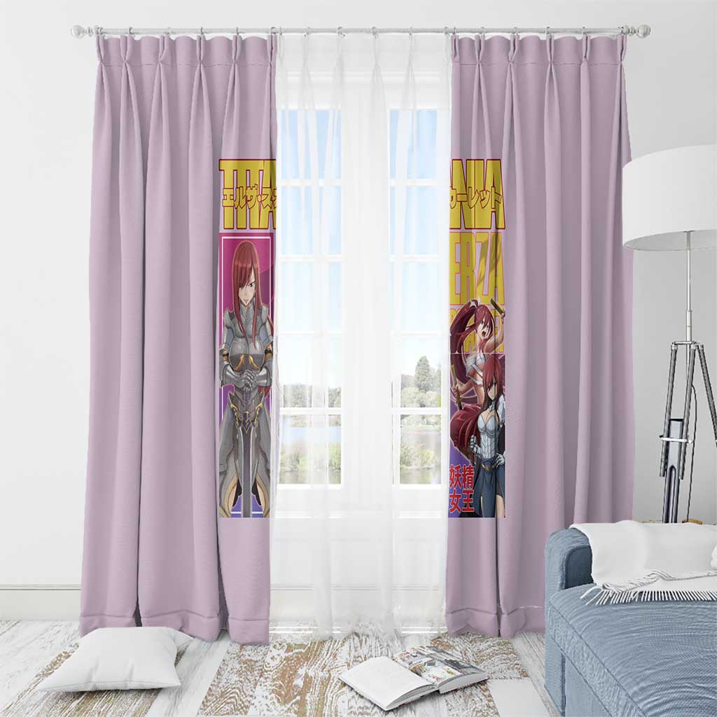 Erza Scarlet Fairy Tail Window Curtain Anime Style