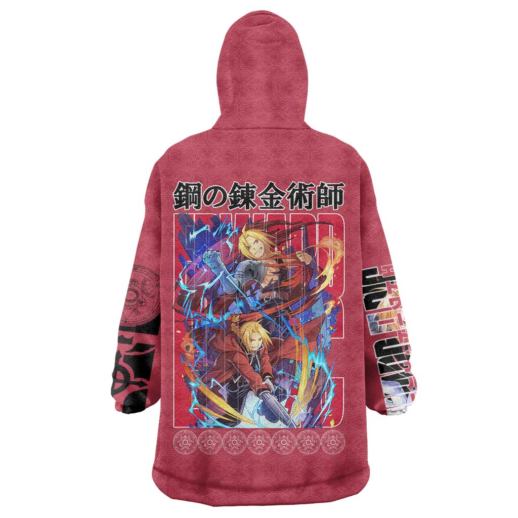 Edward Elric Fullmetal Alchemist Wearable Blanket Hoodie Anime Style