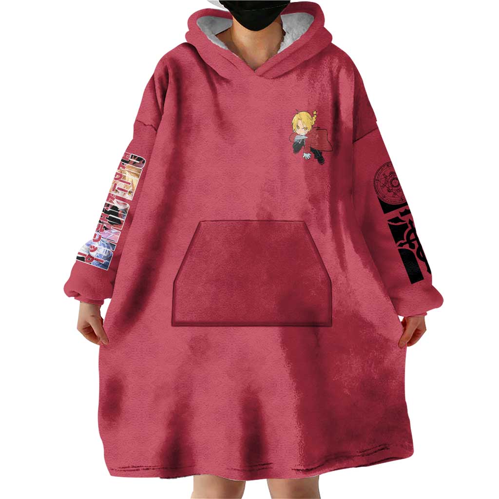 Edward Elric Fullmetal Alchemist Wearable Blanket Hoodie Anime Style