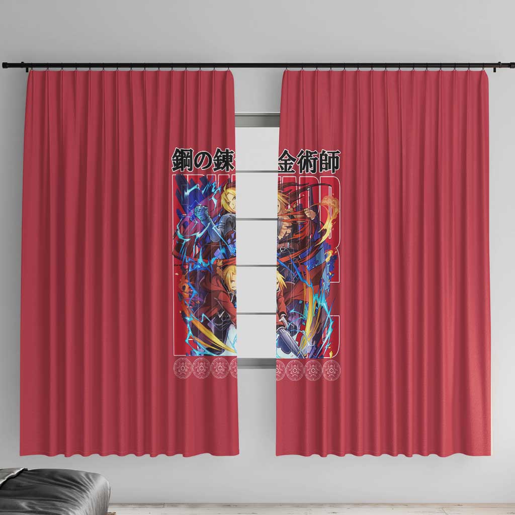 Edward Elric Fullmetal Alchemist Window Curtain Anime Style