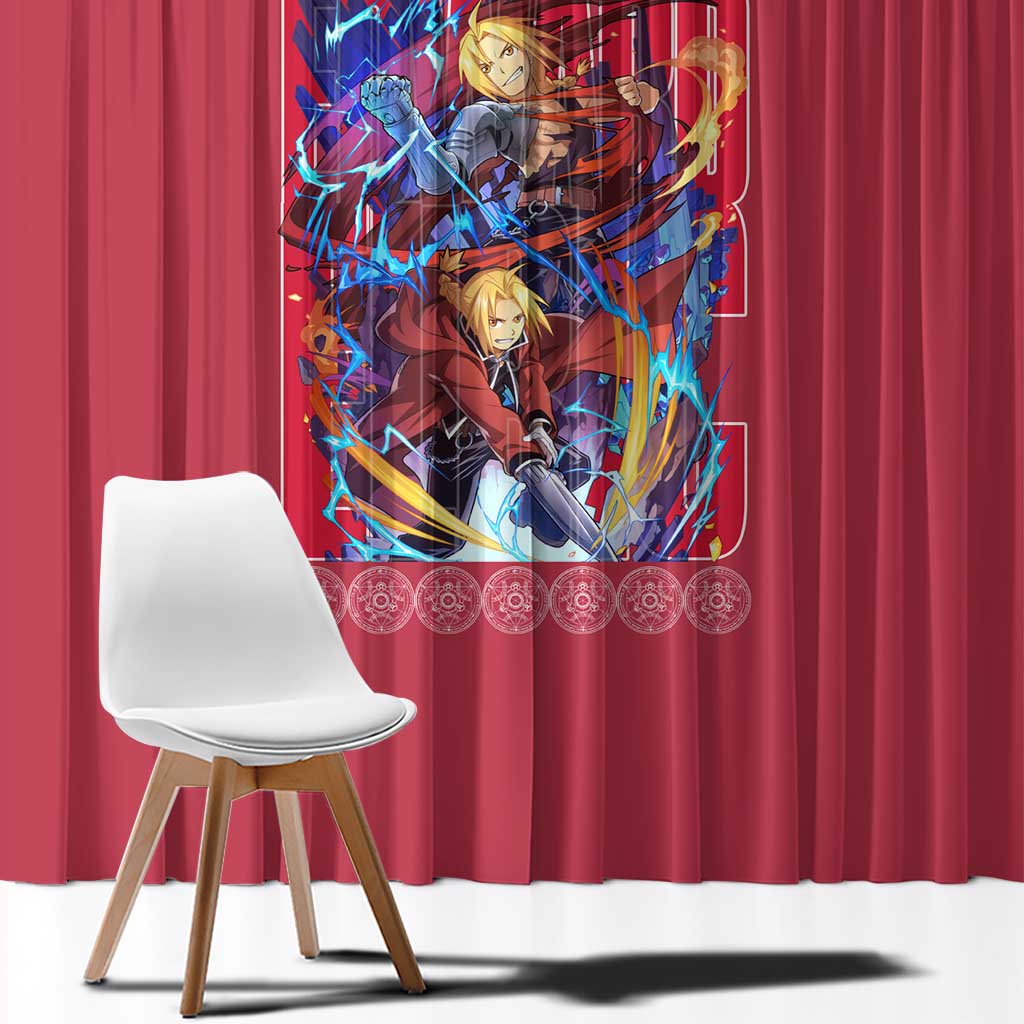 Edward Elric Fullmetal Alchemist Window Curtain Anime Style