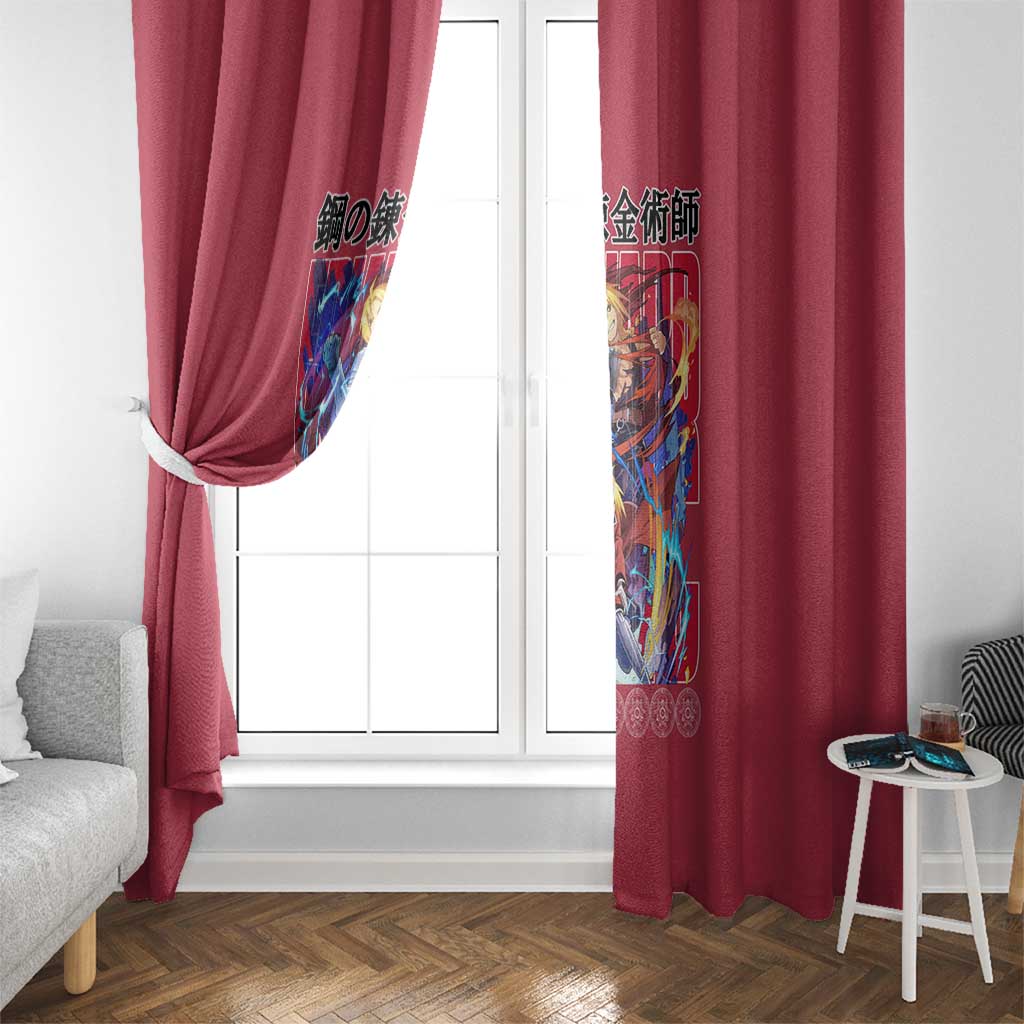 Edward Elric Fullmetal Alchemist Window Curtain Anime Style
