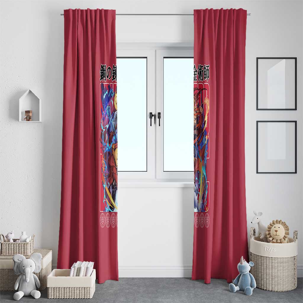 Edward Elric Fullmetal Alchemist Window Curtain Anime Style