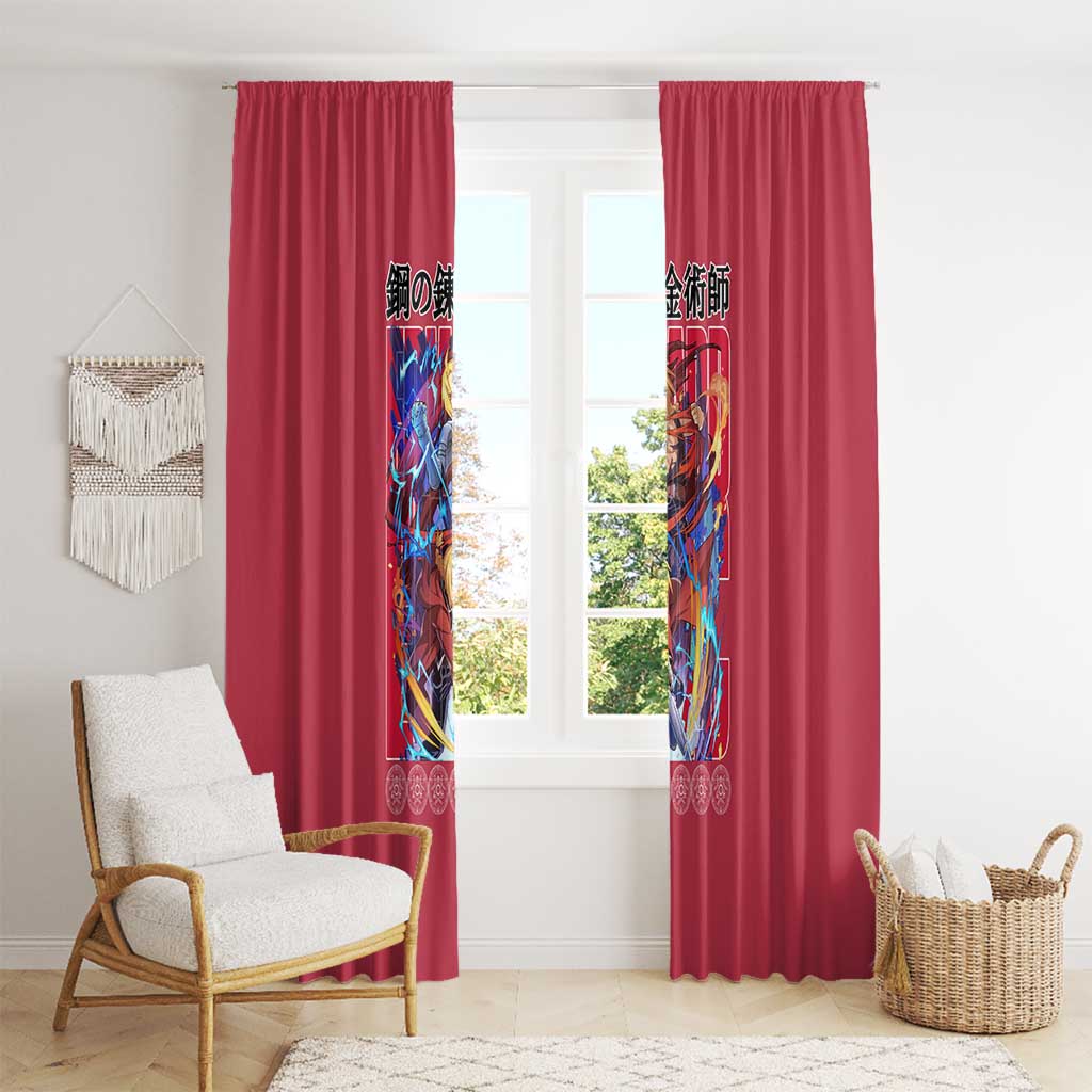 Edward Elric Fullmetal Alchemist Window Curtain Anime Style