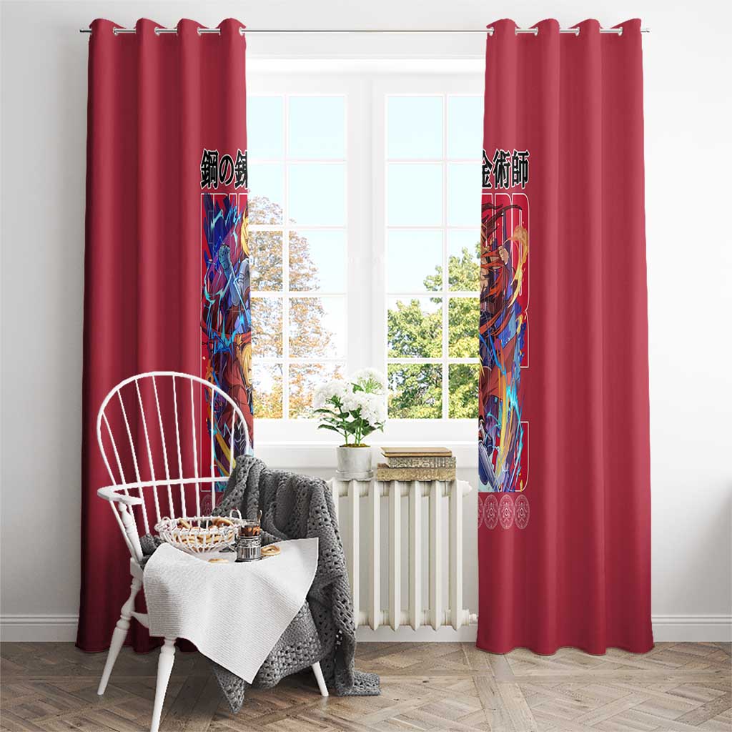 Edward Elric Fullmetal Alchemist Window Curtain Anime Style