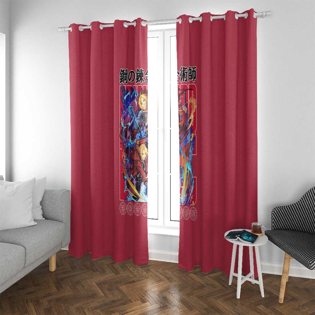 Edward Elric Fullmetal Alchemist Window Curtain Anime Style