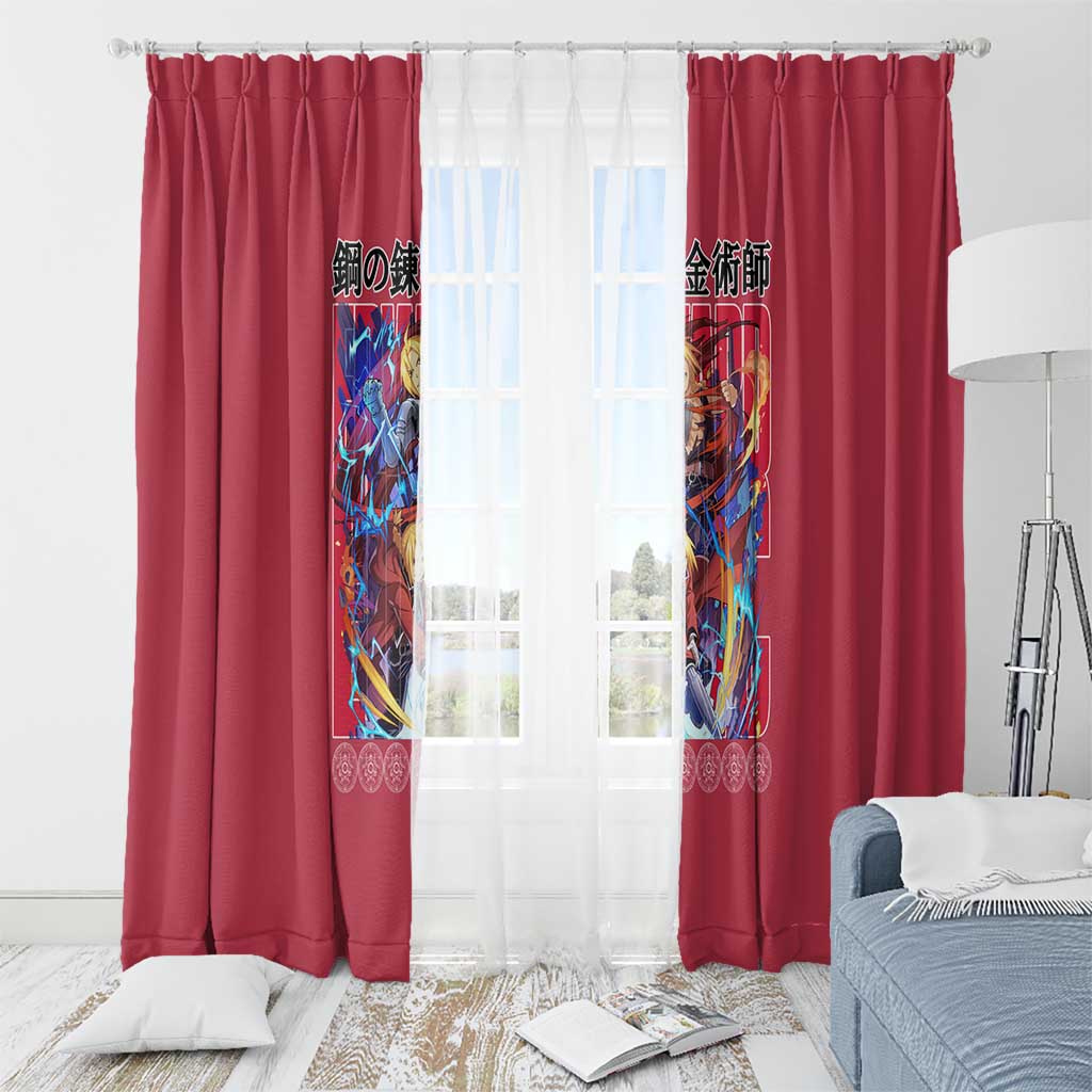 Edward Elric Fullmetal Alchemist Window Curtain Anime Style