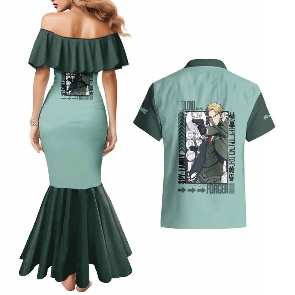 Loid Forger Spy x Family Couples Matching Mermaid Dress and Hawaiian Shirt Anime Style