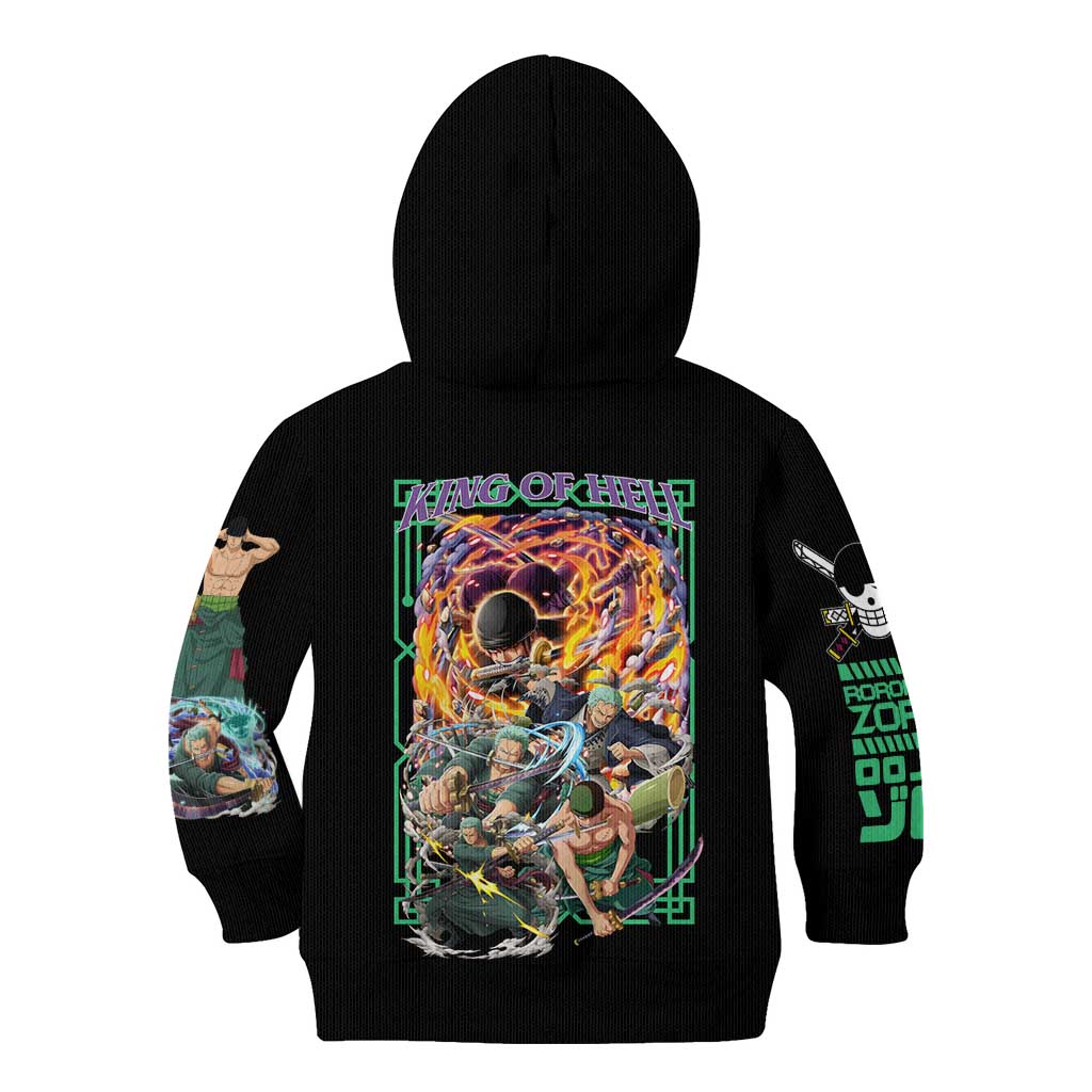Roronoa Zoro V4 One Piece Kid Hoodie Anime Style