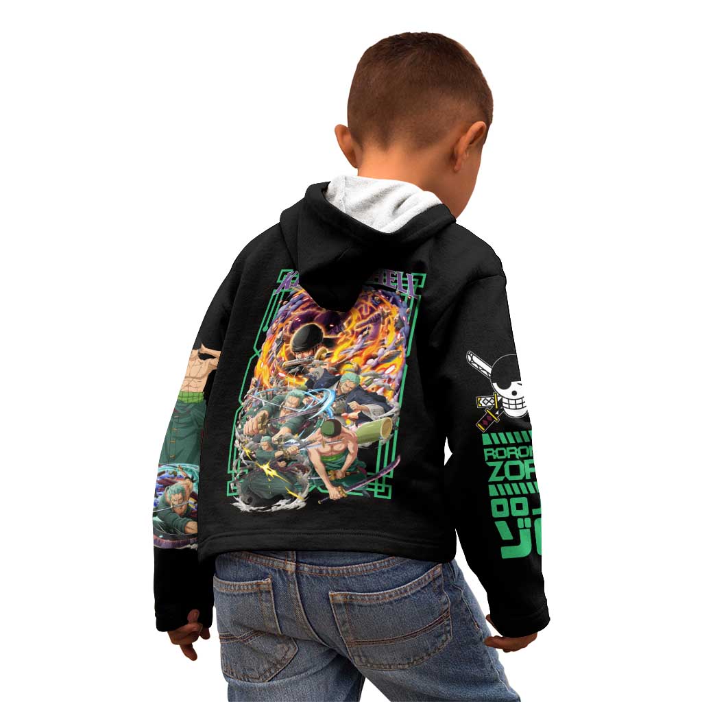 Roronoa Zoro V4 One Piece Kid Hoodie Anime Style