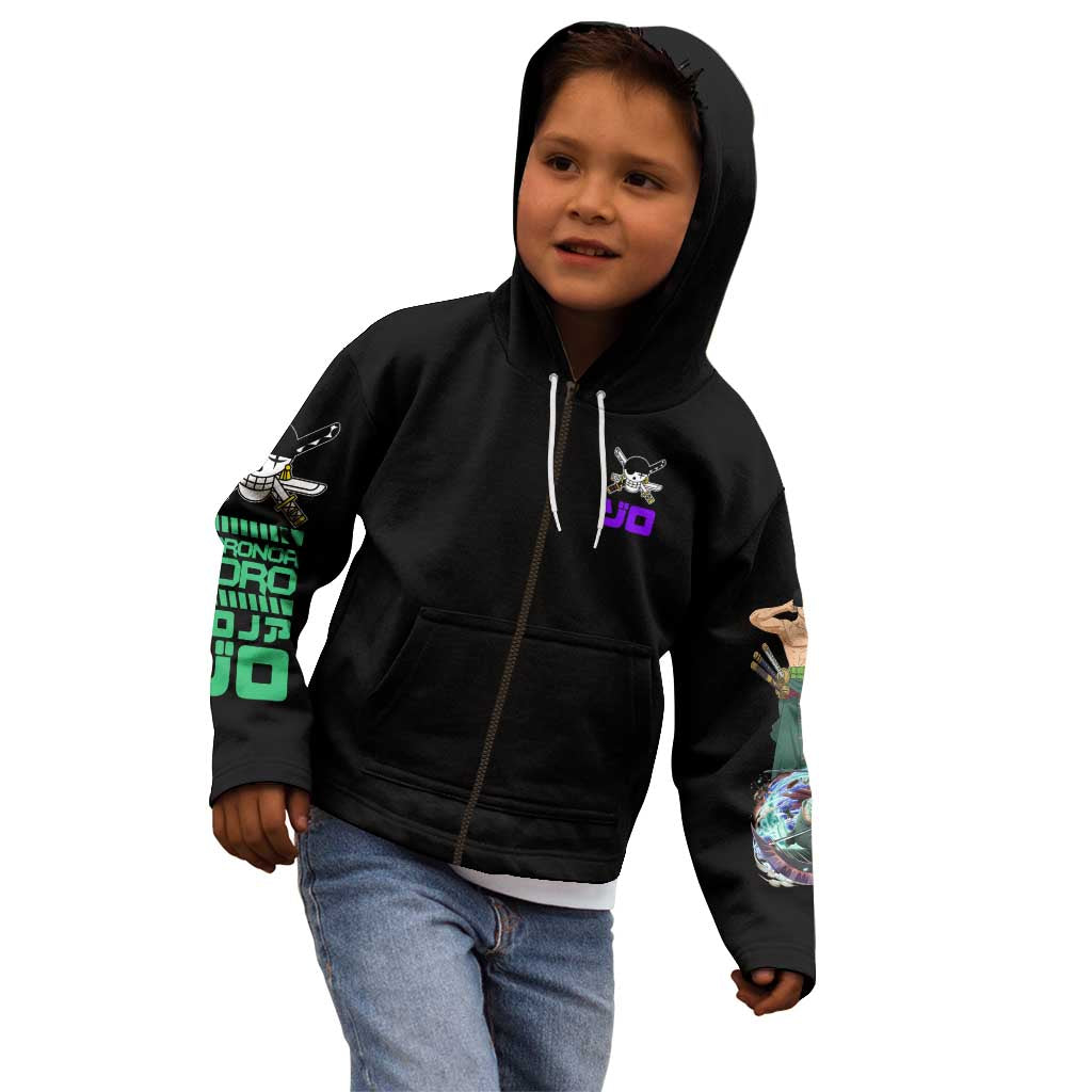Roronoa Zoro V4 One Piece Kid Hoodie Anime Style