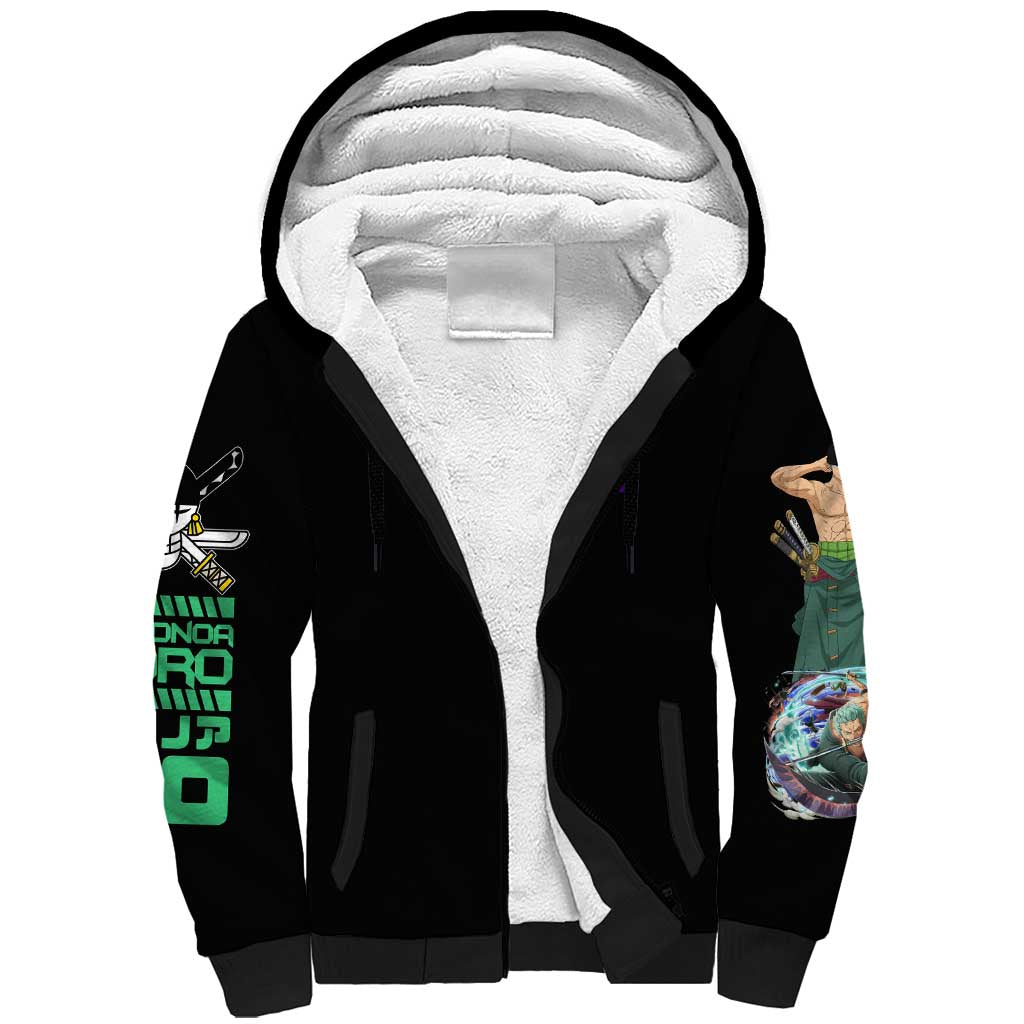 Roronoa Zoro V4 One Piece Sherpa Hoodie Anime Style