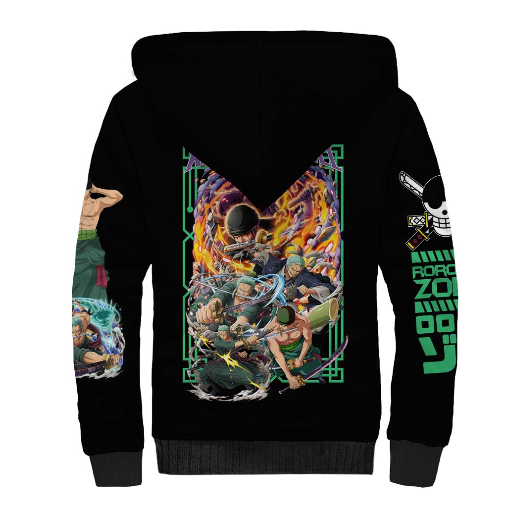 Roronoa Zoro V4 One Piece Sherpa Hoodie Anime Style