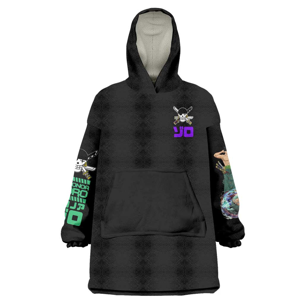 Roronoa Zoro V4 One Piece Wearable Blanket Hoodie Anime Style