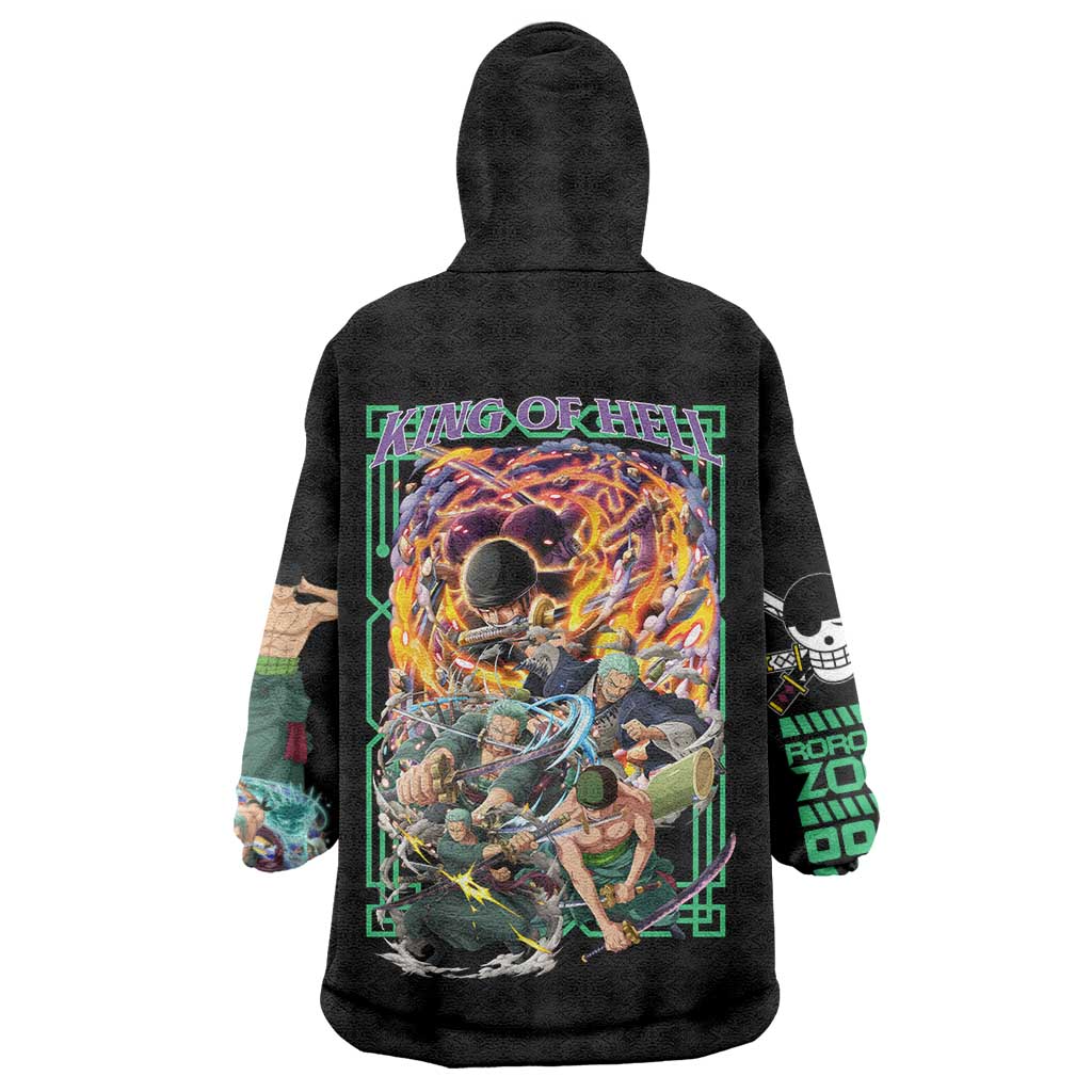 Roronoa Zoro V4 One Piece Wearable Blanket Hoodie Anime Style