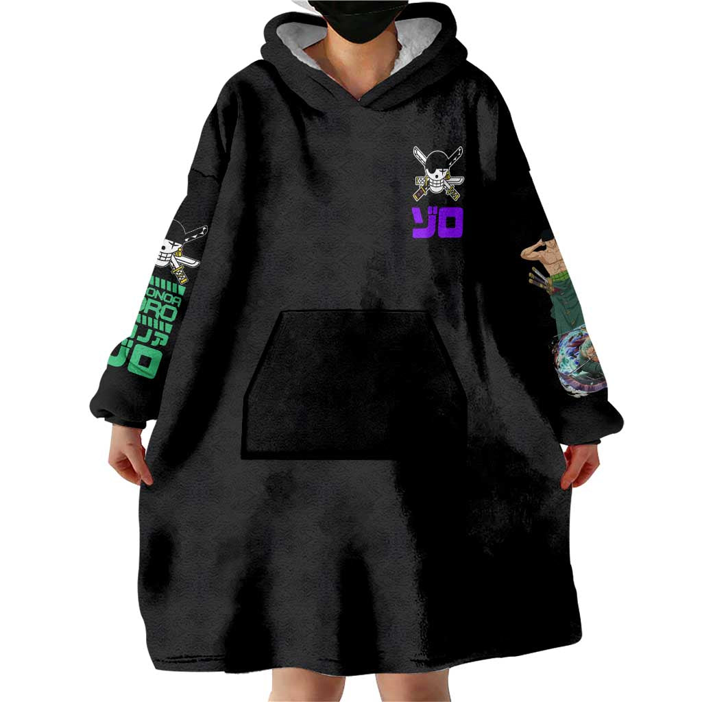 Roronoa Zoro V4 One Piece Wearable Blanket Hoodie Anime Style