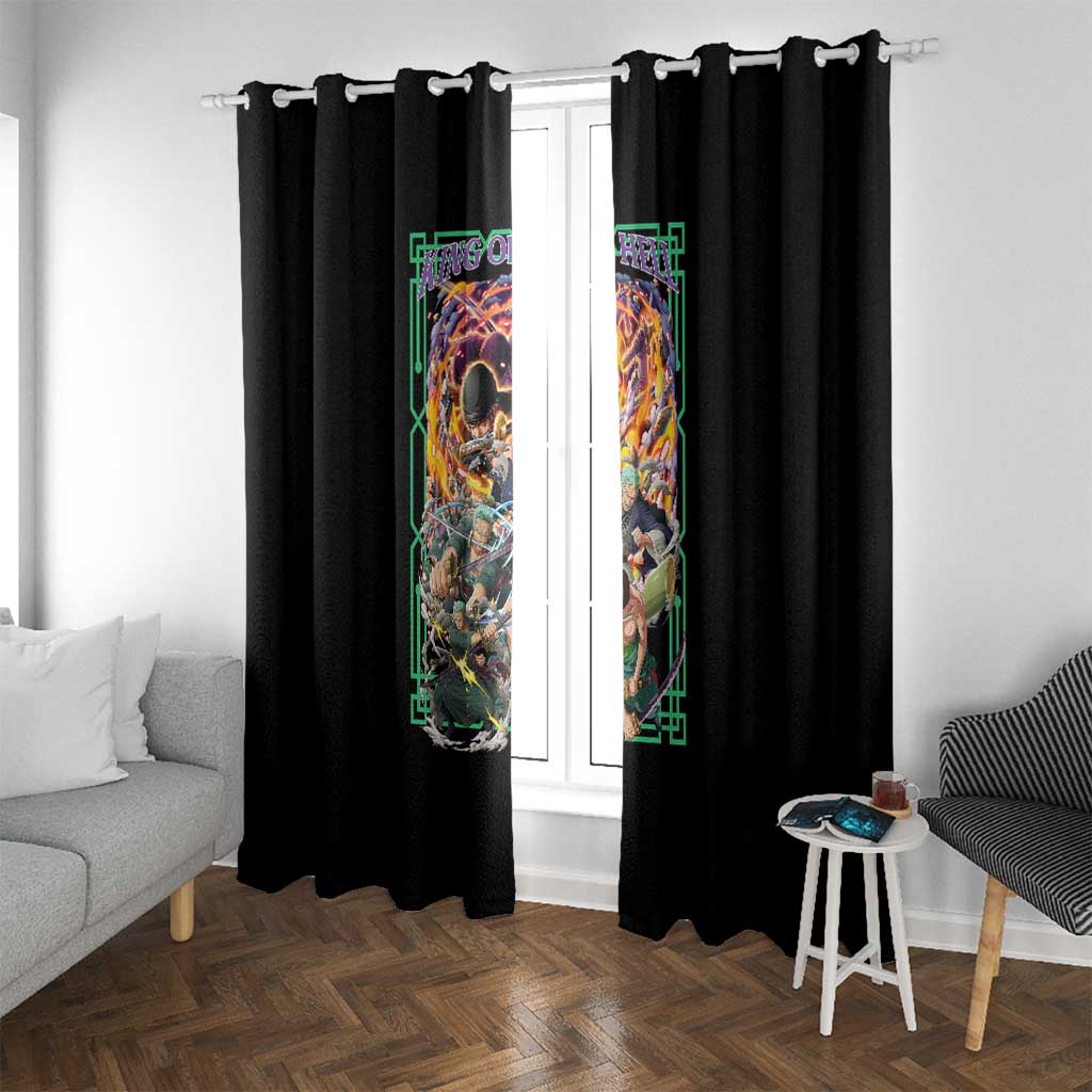 Roronoa Zoro V4 One Piece Window Curtain Anime Style