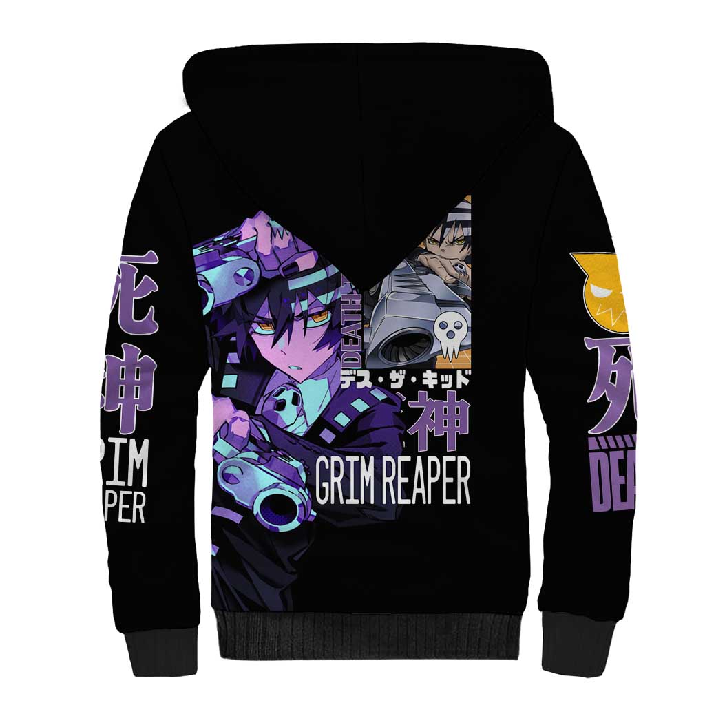 Death the Kid Soul Eater Sherpa Hoodie Anime Style