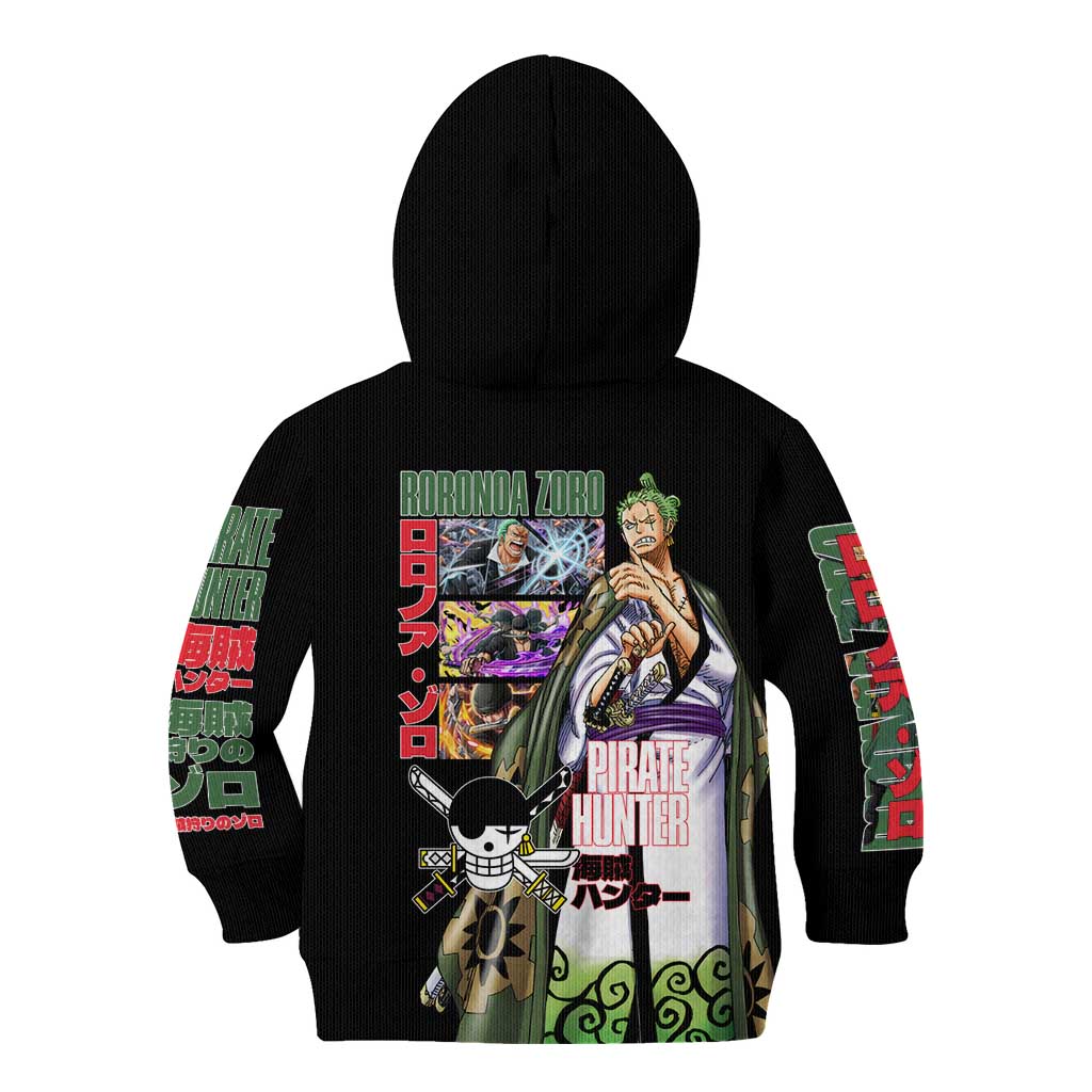 Roronoa Zoro V3 One Piece Kid Hoodie Anime Style