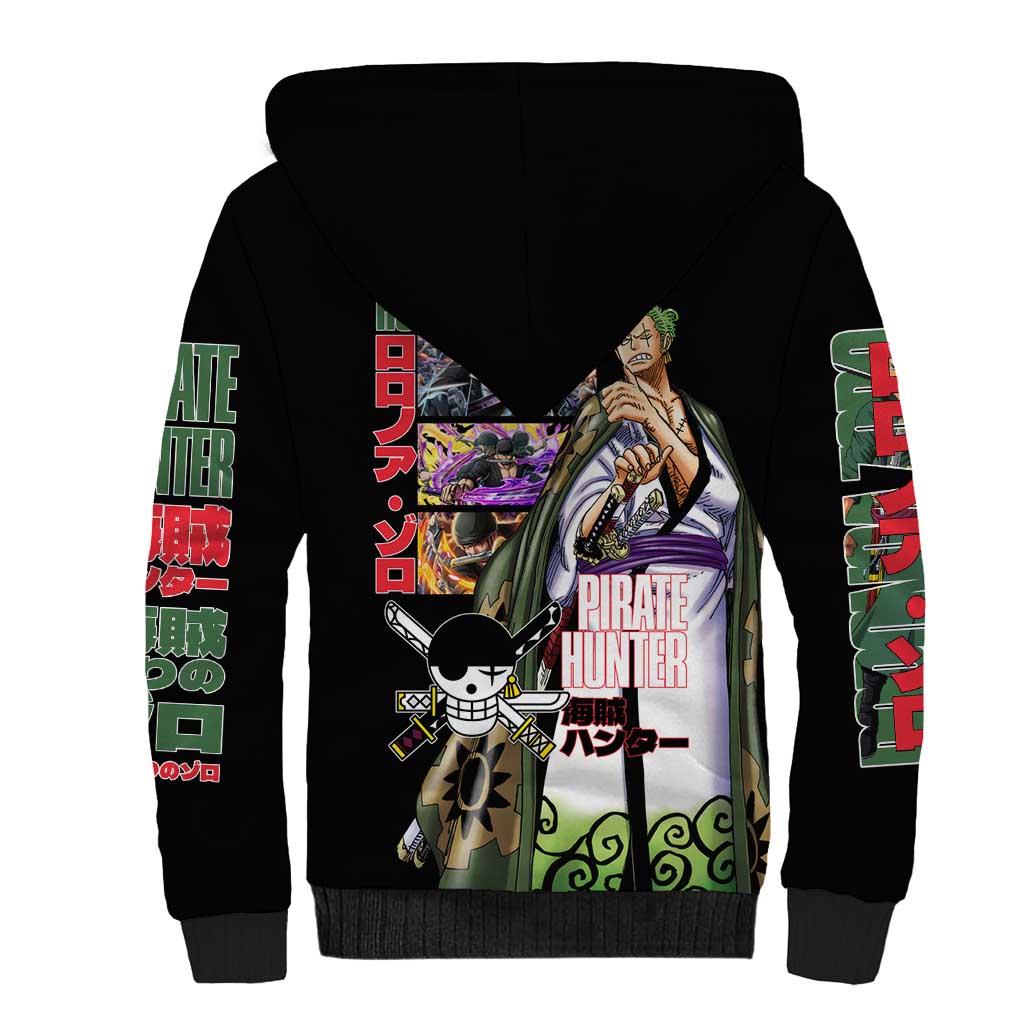 Roronoa Zoro V3 One Piece Sherpa Hoodie Anime Style
