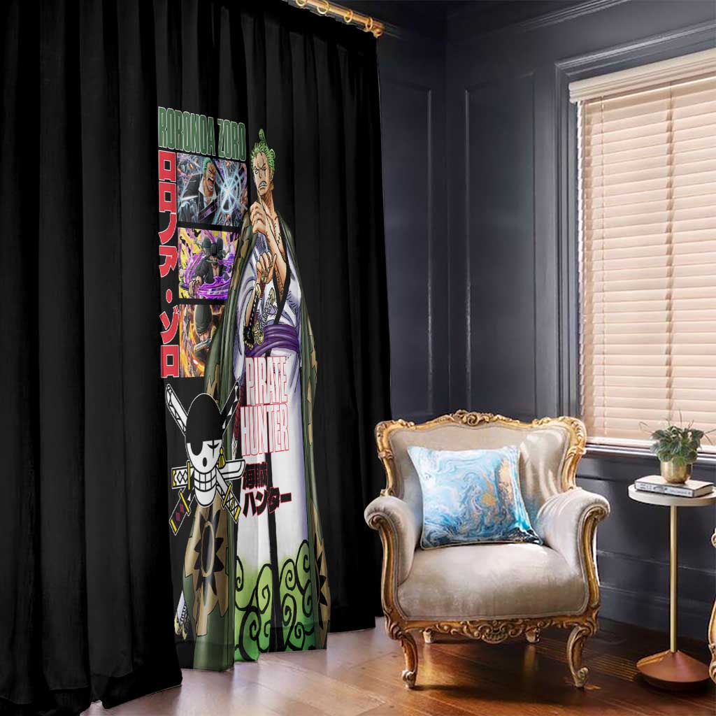 Roronoa Zoro V3 One Piece Window Curtain Anime Style