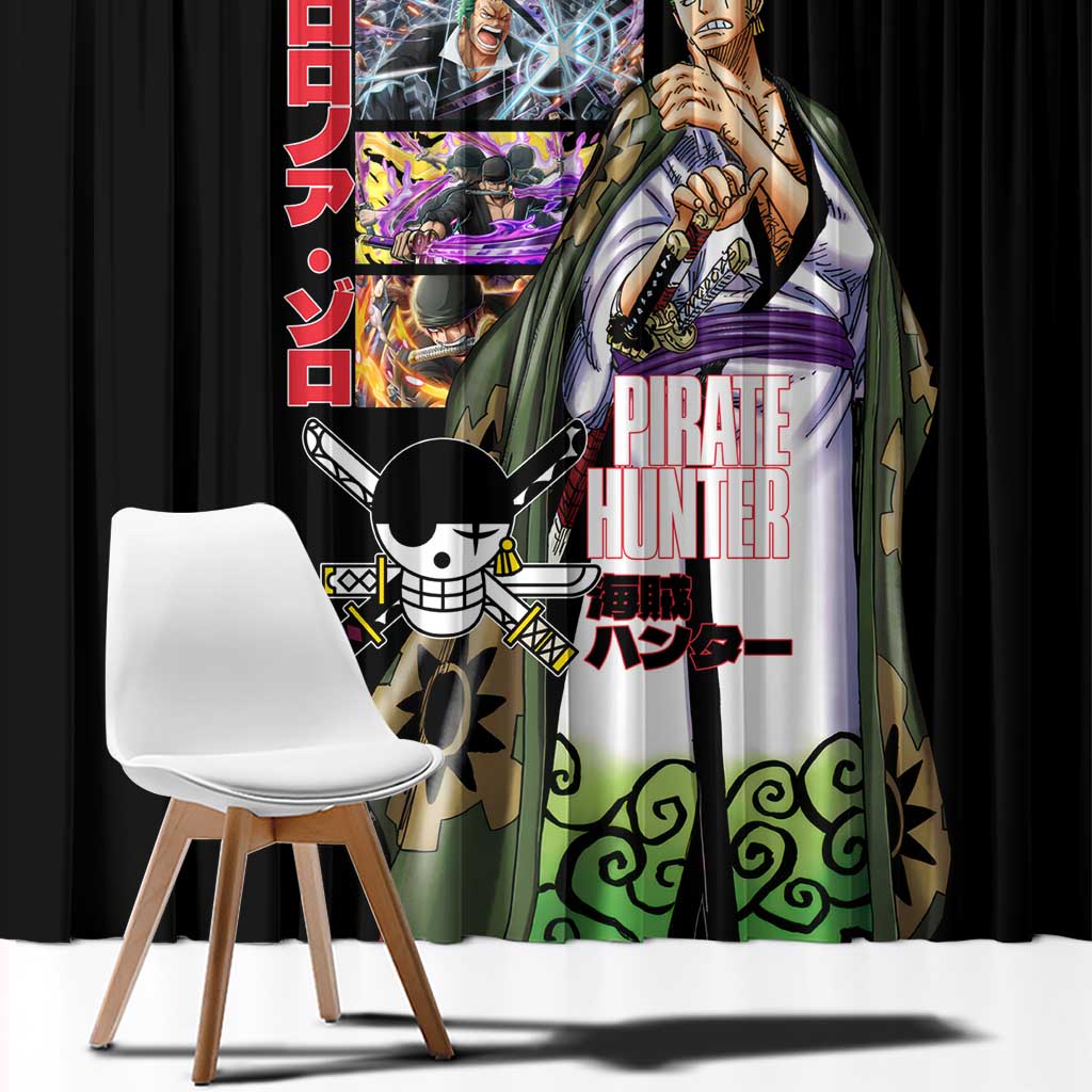 Roronoa Zoro V3 One Piece Window Curtain Anime Style
