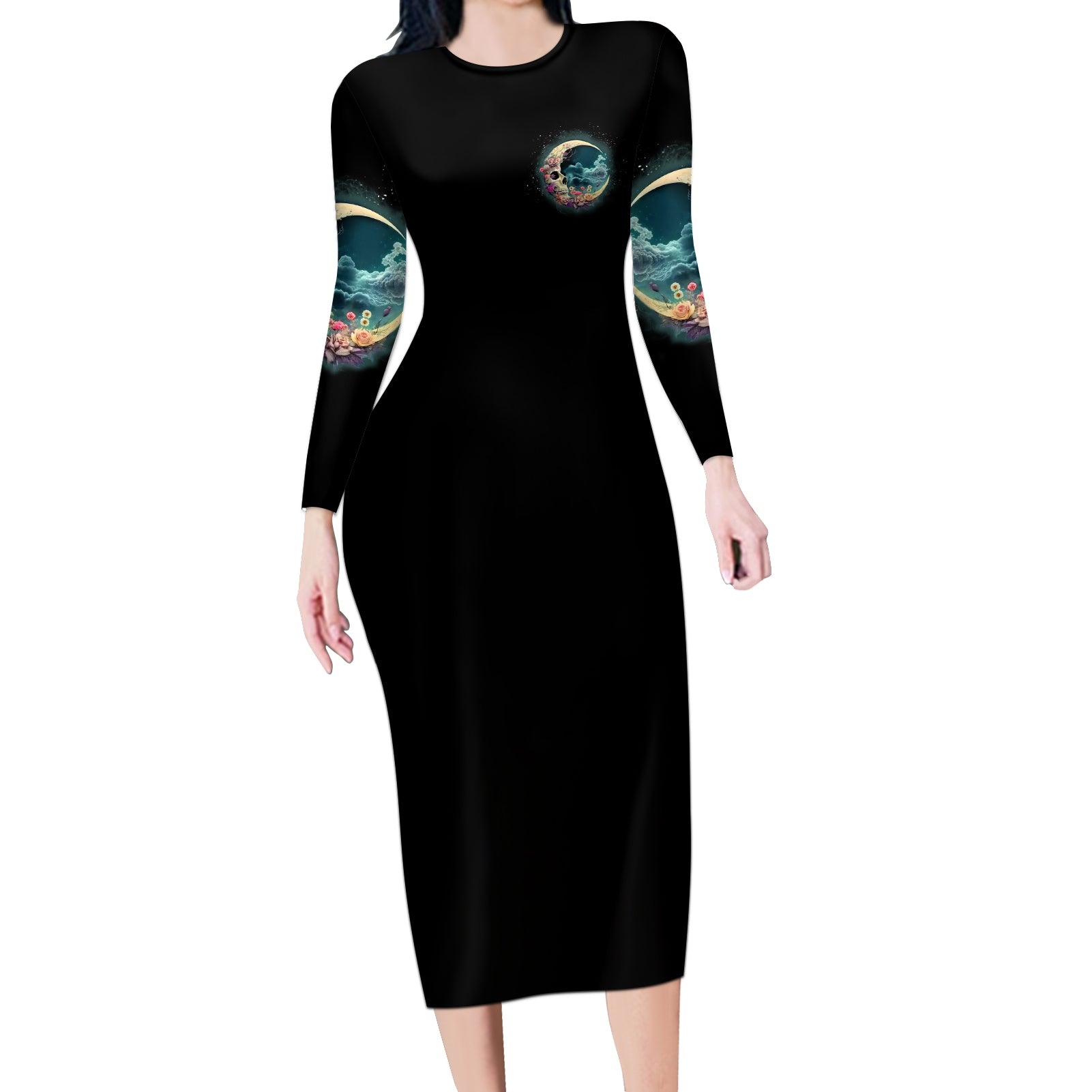 hello-darkness-my-old-friend-crescent-moon-skull-long-sleeve-bodycon-dress