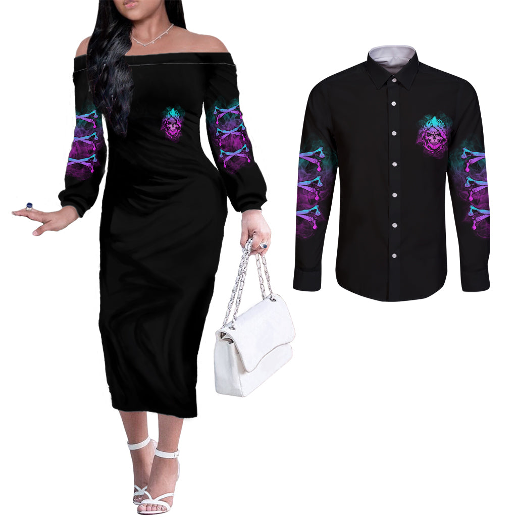 im-a-b-dont-try-me-all-couples-matching-off-the-shoulder-long-sleeve-dress-and-long-sleeve-button-shirt