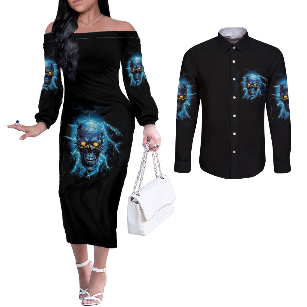 im-not-rude-mad-skull-couples-matching-off-the-shoulder-long-sleeve-dress-and-long-sleeve-button-shirt