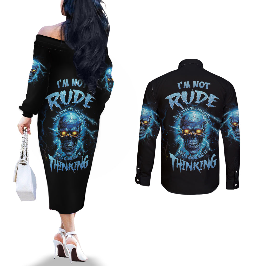 im-not-rude-mad-skull-couples-matching-off-the-shoulder-long-sleeve-dress-and-long-sleeve-button-shirt