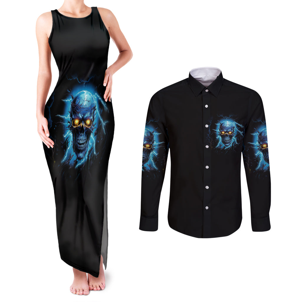 im-not-rude-mad-skull-couples-matching-tank-maxi-dress-and-long-sleeve-button-shirt