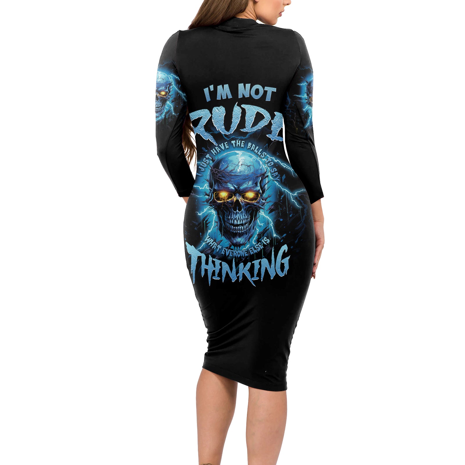 im-not-rude-mad-skull-long-sleeve-bodycon-dress
