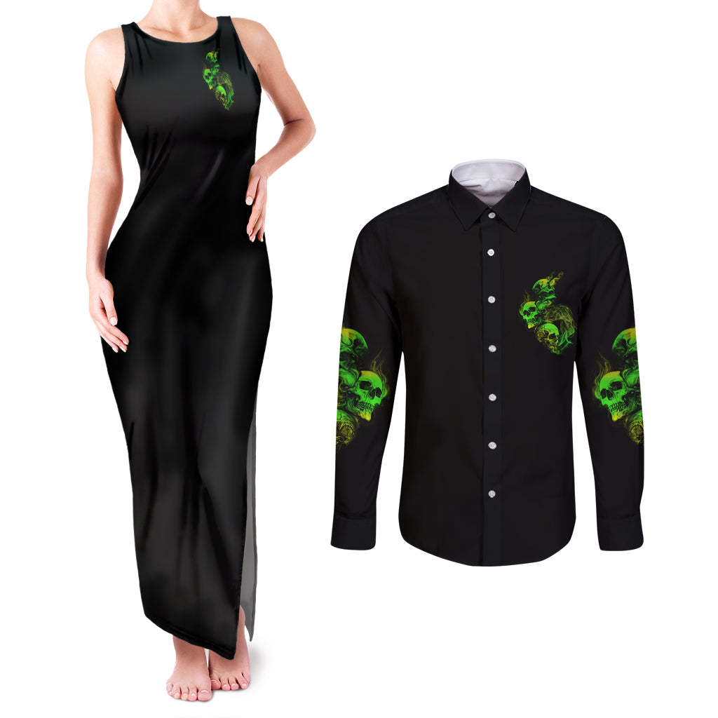 stuck-between-idk-idc-and-idgaf-skull-couples-matching-tank-maxi-dress-and-long-sleeve-button-shirt