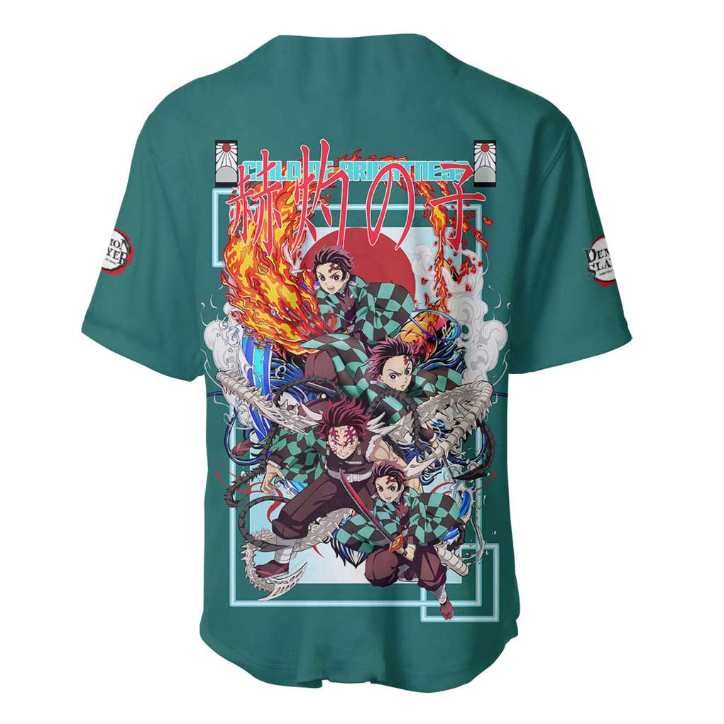 Kamado Tanjiro V2 Demon Slayer Baseball Jersey Japan Anime Style